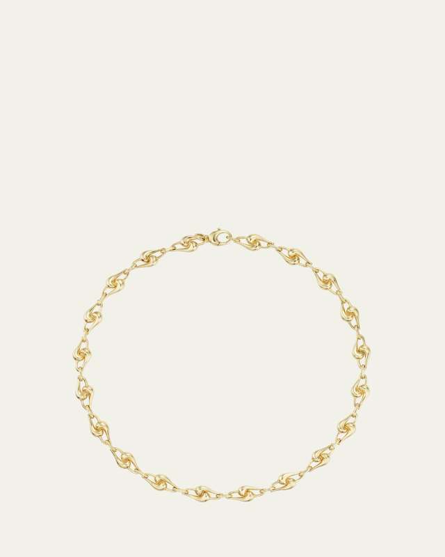 18K Medium Knot Link Necklace, 18"L